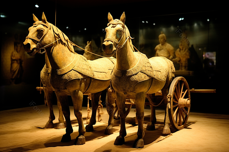古代秦兵马俑彩绘铜车马,高清,摄影图,摄影图片,图片大全,摄影图免费下载